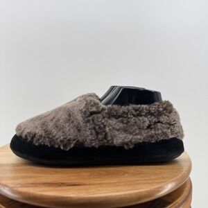ACORN Original Moccasin Womens Slippers Size 8-9 Brown‎ Faux Fur Comfort Slip On